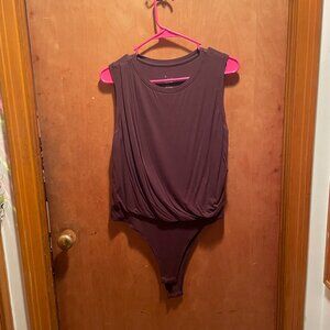 A New Day Women's Sleeveless Bodysuit (Brown, Large)